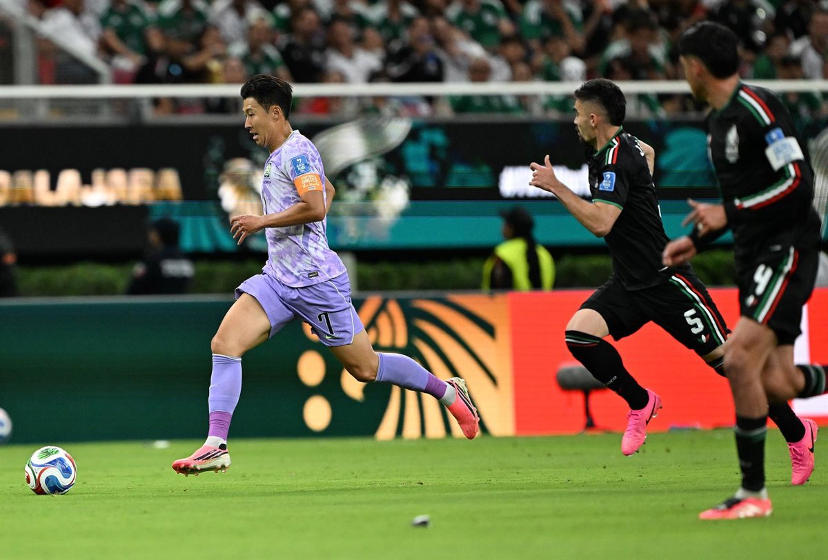 Selección mexicana celebrando gol contra Corea del Sur en Mundial 2026