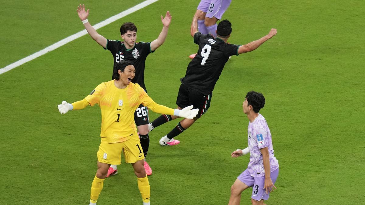 Luis Romo celebrando el gol contra Corea del Sur en el Mundial
