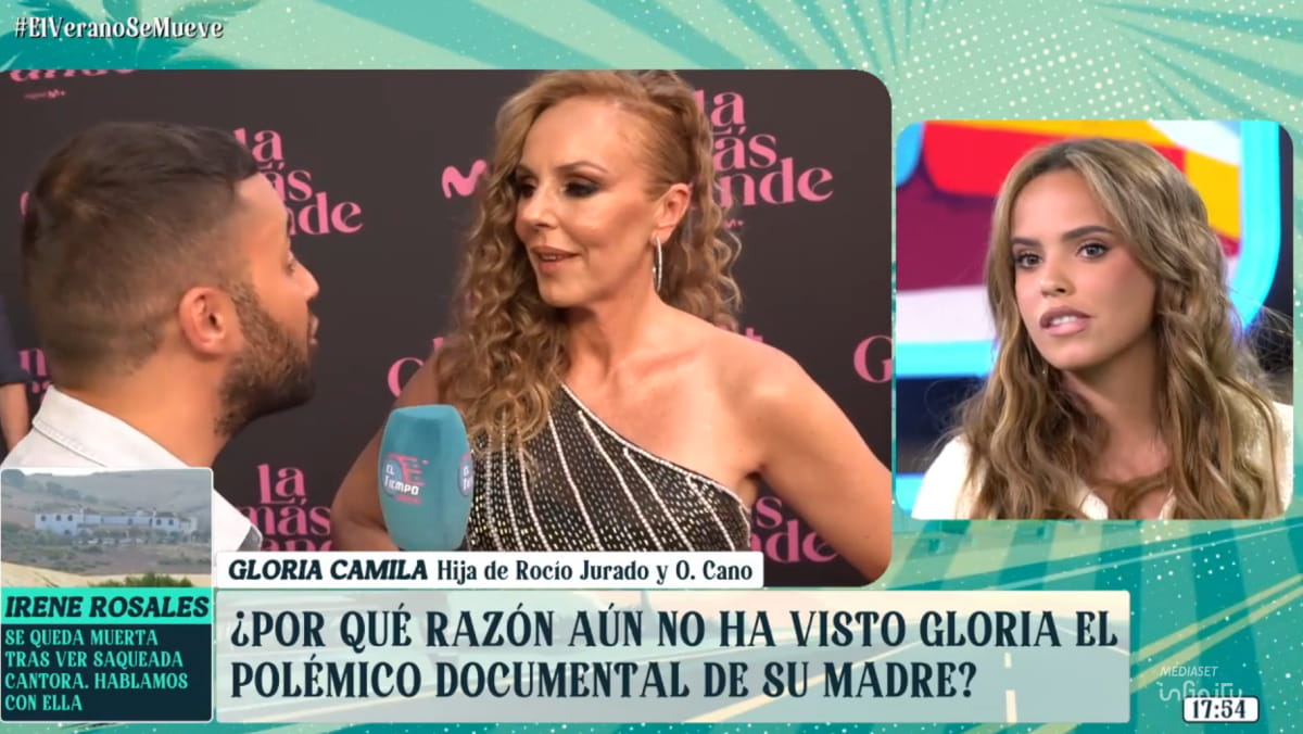 Rocío Carrasco reaparece en Telecinco y se planta ante la pregunta que le hacen sobre Gloria Camila tras el documental de su madre