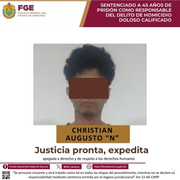 Condenan a 45 años de prisión a homicida en Chocamán