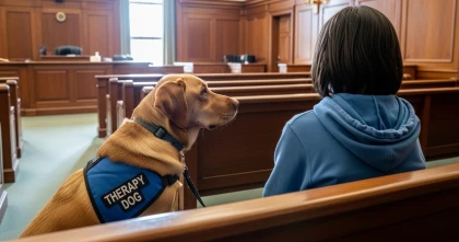 Se jubila primer perro de apoyo emocional en juzgados franceses tras seis años