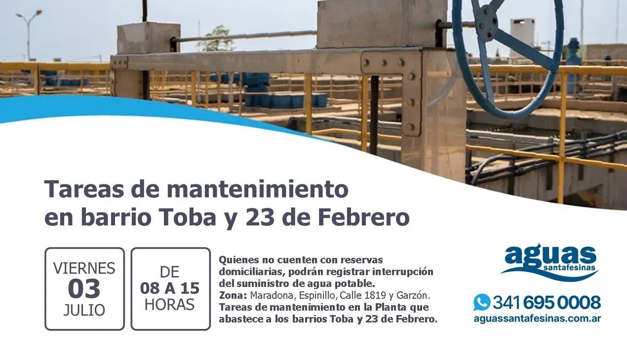 Trabajos en barrio Toba y 23 de febrero en Rosario