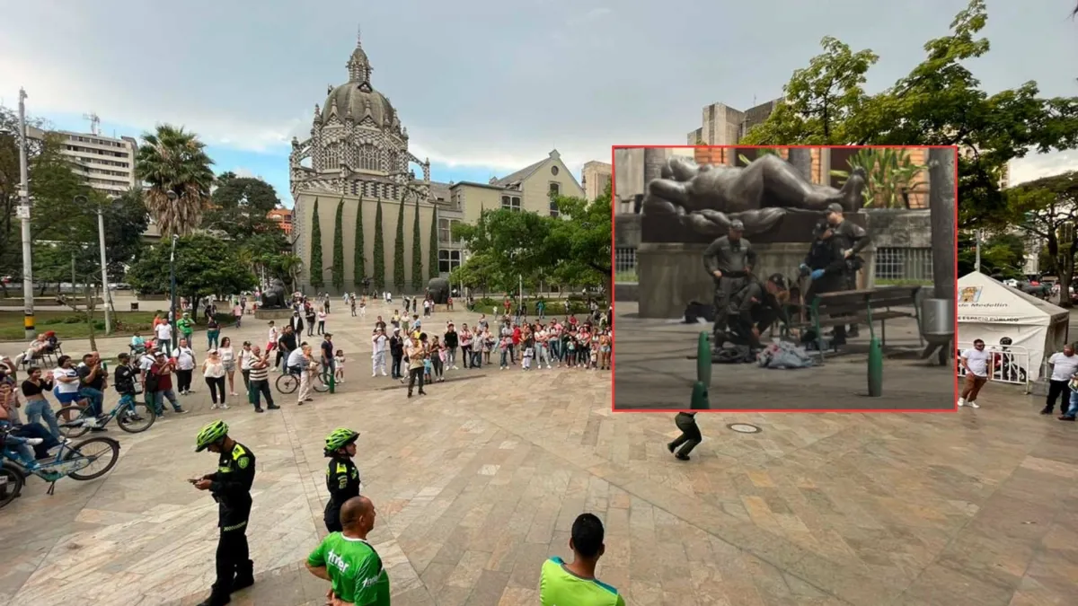 Confirman artefacto explosivo en Plaza Botero, Medellín; bomba retirada y hombre capturado