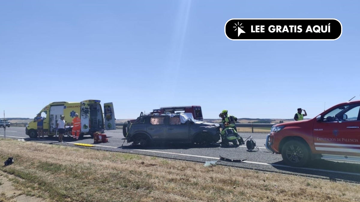 Cuatro muertos, incluidos dos menores, en accidente de tráfico en Palencia