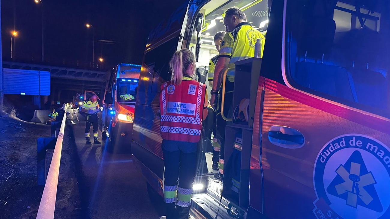 Un muerto y siete heridos en accidentes simultáneos en Madrid