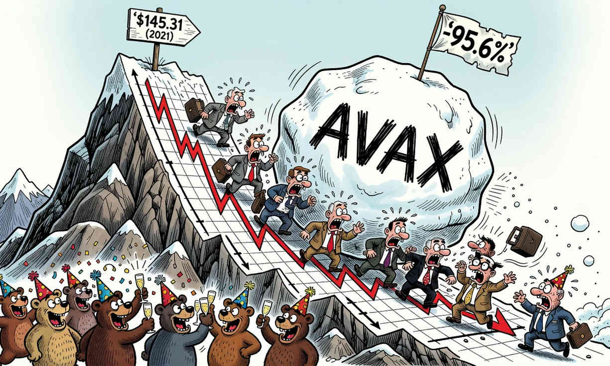 Avalanche se derrite un 5% y pierde el soporte de los $6,50 ante el colapso del mercado cripto