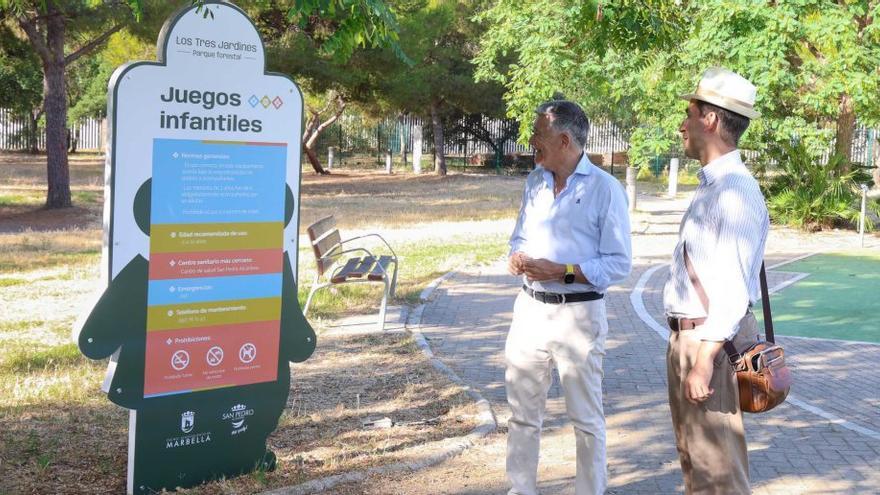 Renuevan señalización en parque de Los Tres Jardines