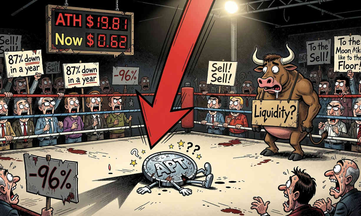 APT pierde 87.93% en un año y cotiza a USD 0.617 al 15 de julio de 2026