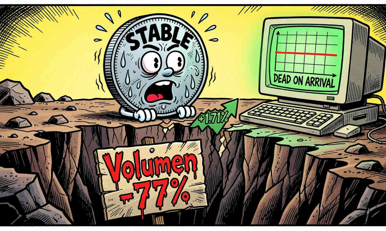 Stable sufre colapso de volumen del 77% con precio estable en 2026