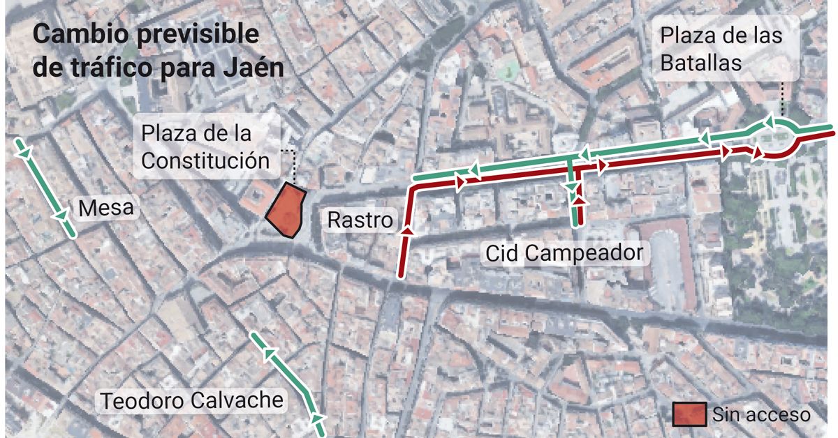 Cambios en tráfico de Jaén por tranvía en agosto