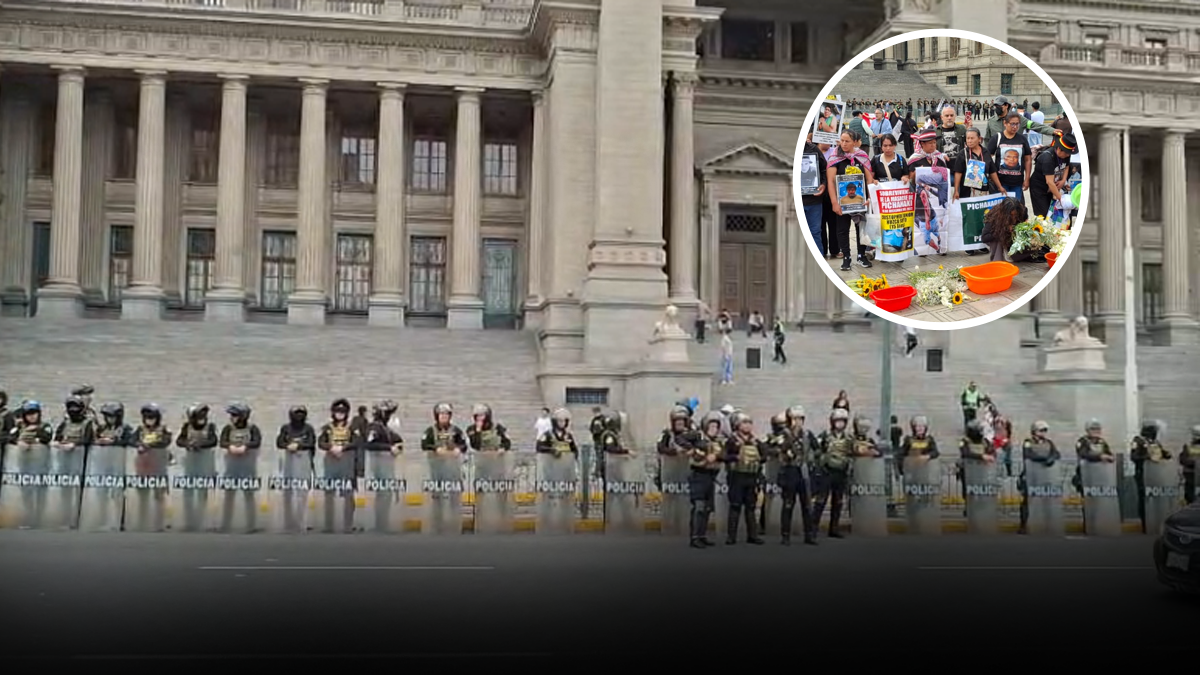 Fuerte resguardo policial en protesta contra Keiko Fujimori en Lima