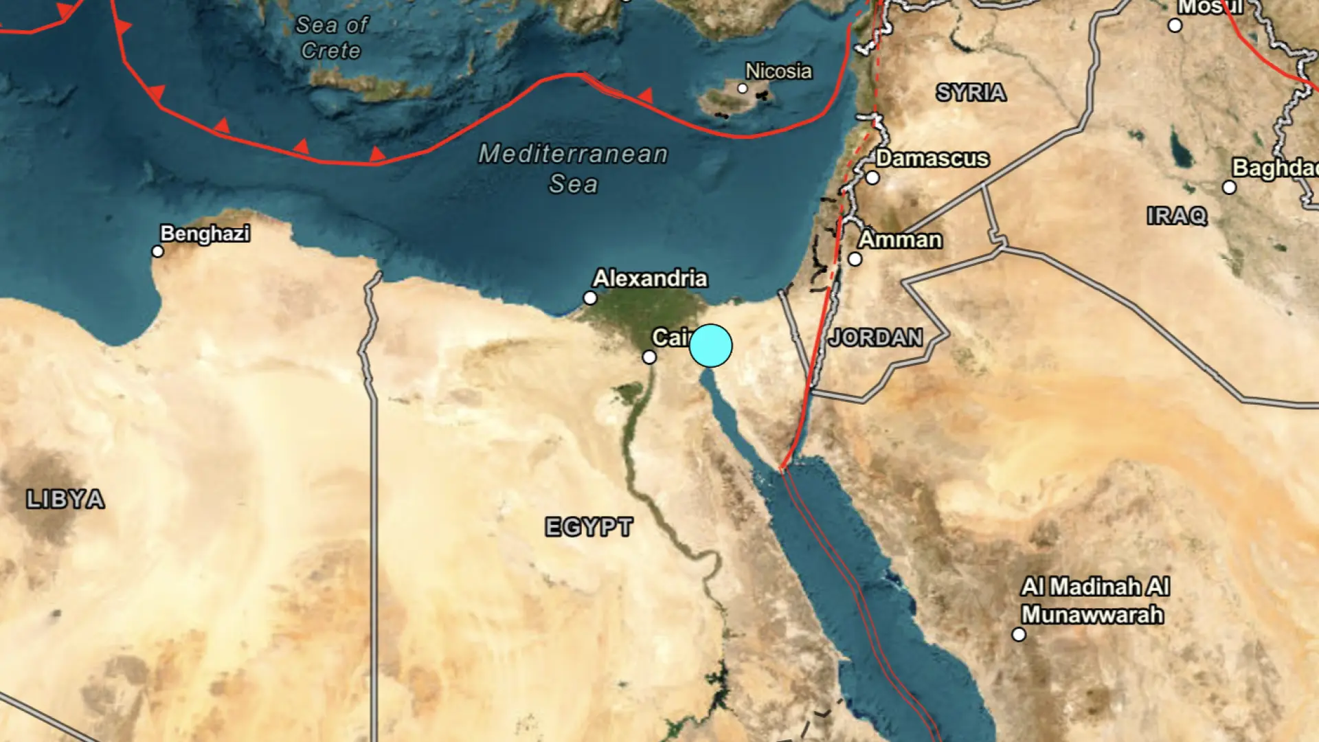 Terremoto de magnitud 5,2 en El Cairo y canal de Suez