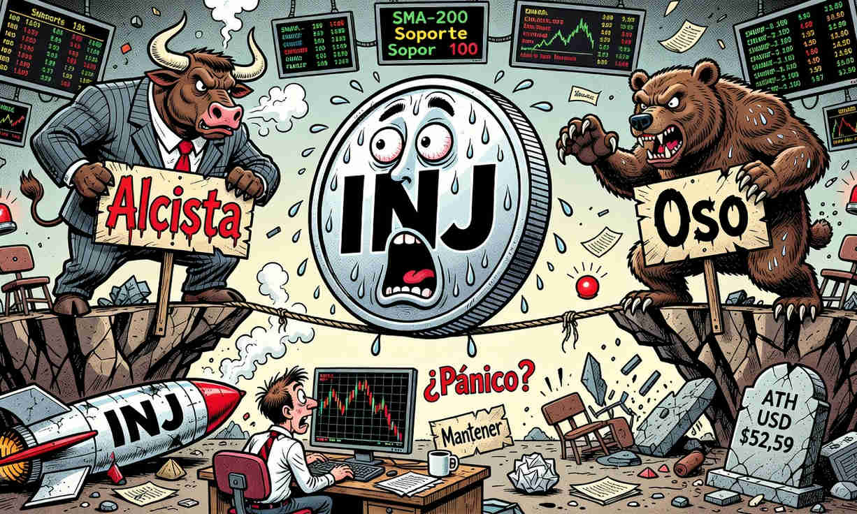 Injective (INJ) cae a USD 4.86 en mercado de baja liquidez