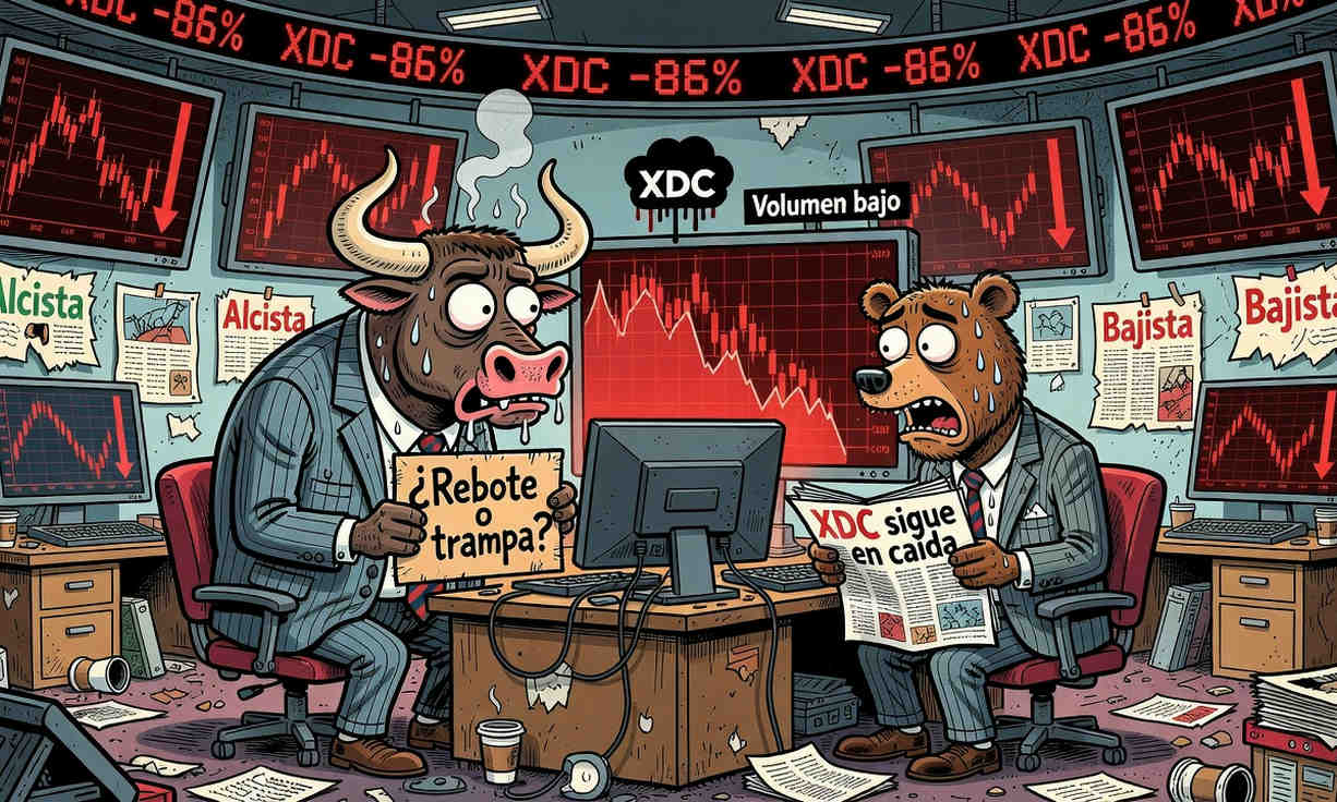 XDC repunta 1.85%: ¿rebote técnico o pausa bajista?