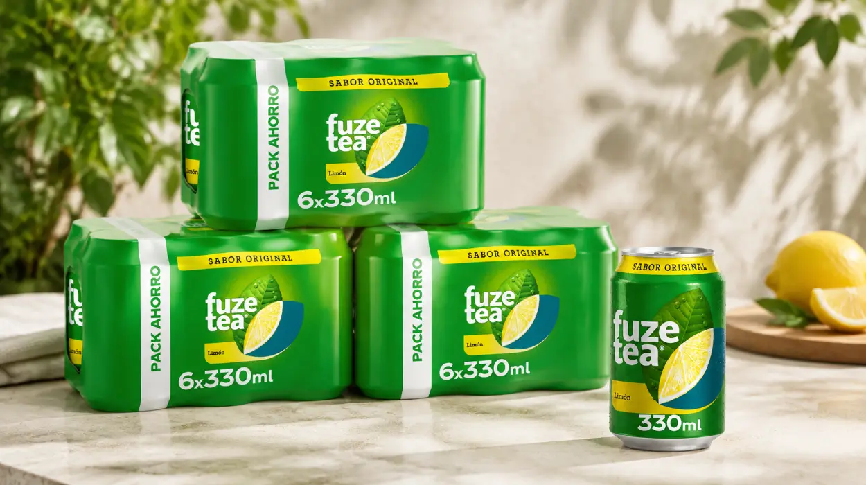 Pack de 18 latas de Fuze Tea limón con descuento