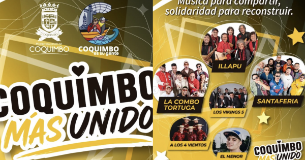 Coquimbo prepara campaña solidaria con Illapu, Santaferia y La Combo Tortuga para damnificados