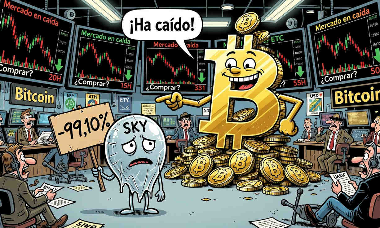 SKY cae 99,10% desde su máximo histórico