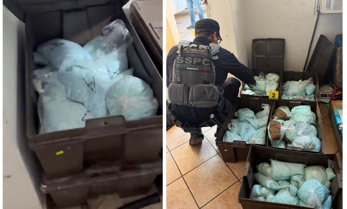 Aseguran 120 kilos de pastillas de fentanilo en Los Rusos, BC