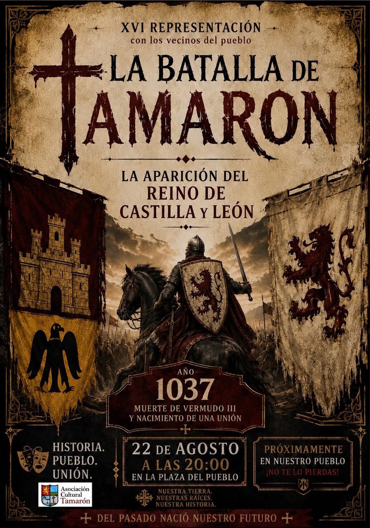 Tamarón (Burgos) reúne a más de 70 participantes en la XVI Representación de la Batalla de 1037
