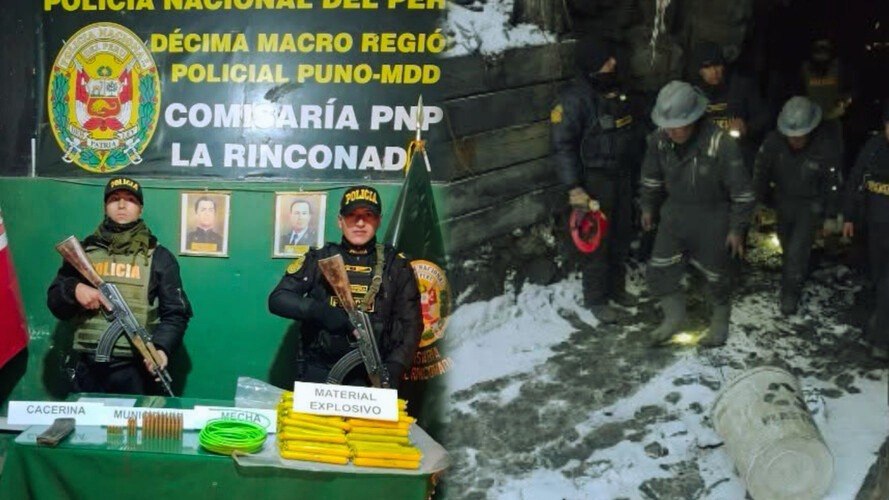 PNP recupera bocamina y rescata a 12 personas retenidas en La Rinconada, Puno