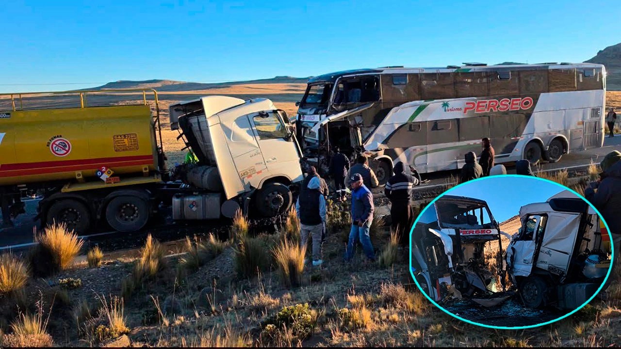 Choque frontal entre bus y tráiler en Ayacucho deja un muerto y más de 20 heridos