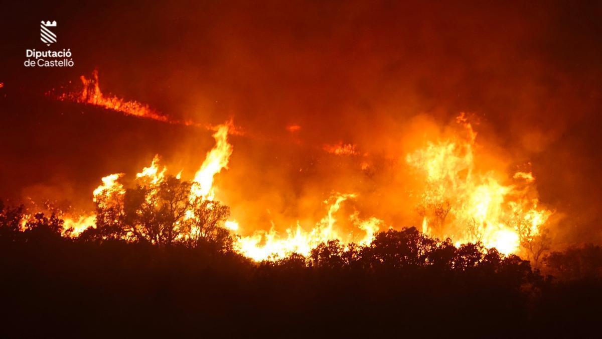 Medios aéreos se suman a extinción de incendio en Serra Calderona