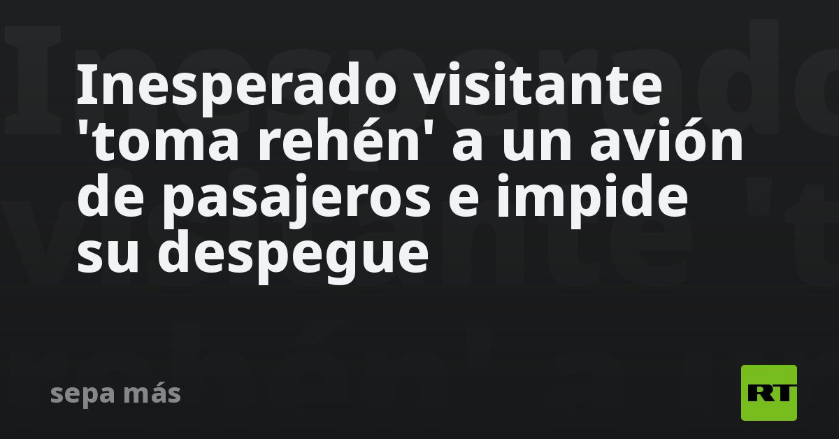 Visitante impide despegue de avión de pasajeros