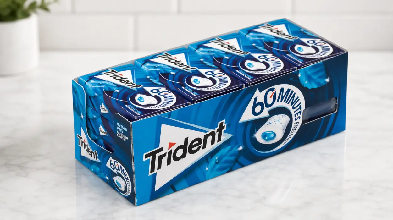 Pack de 16 chicles Trident 60 Minutos Menta sin azúcar por 10,80€ (-46%)
