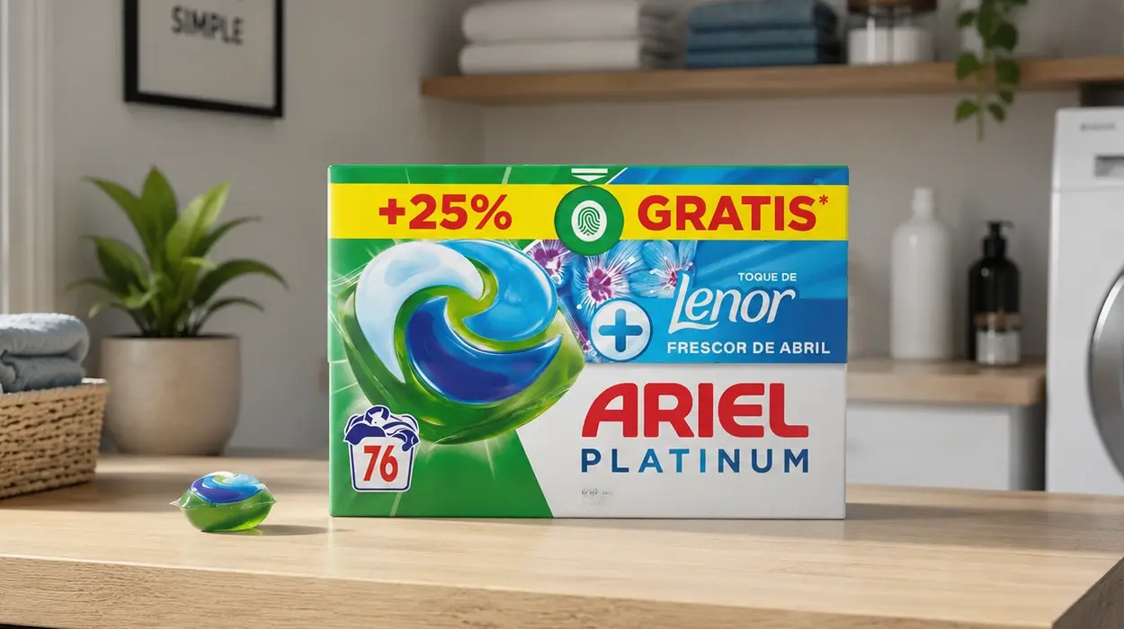 Pack de 76 Ariel PODs Platinum Lenor Frescor de Abril por 24,19€ (-28%)