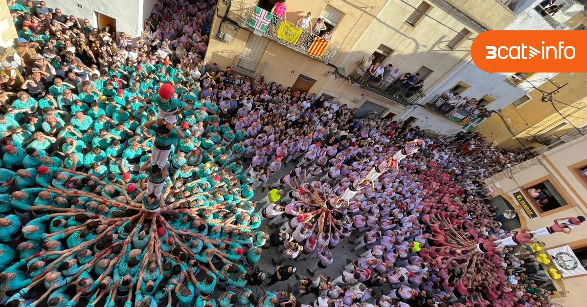 Diada castellera del Catllar destaca con castells emblemáticos