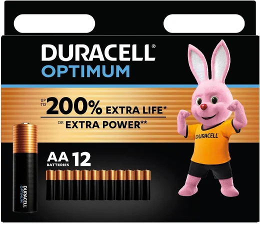 Pilas Duracell Optimum AA o AAA (pack de 12) por 10,49€