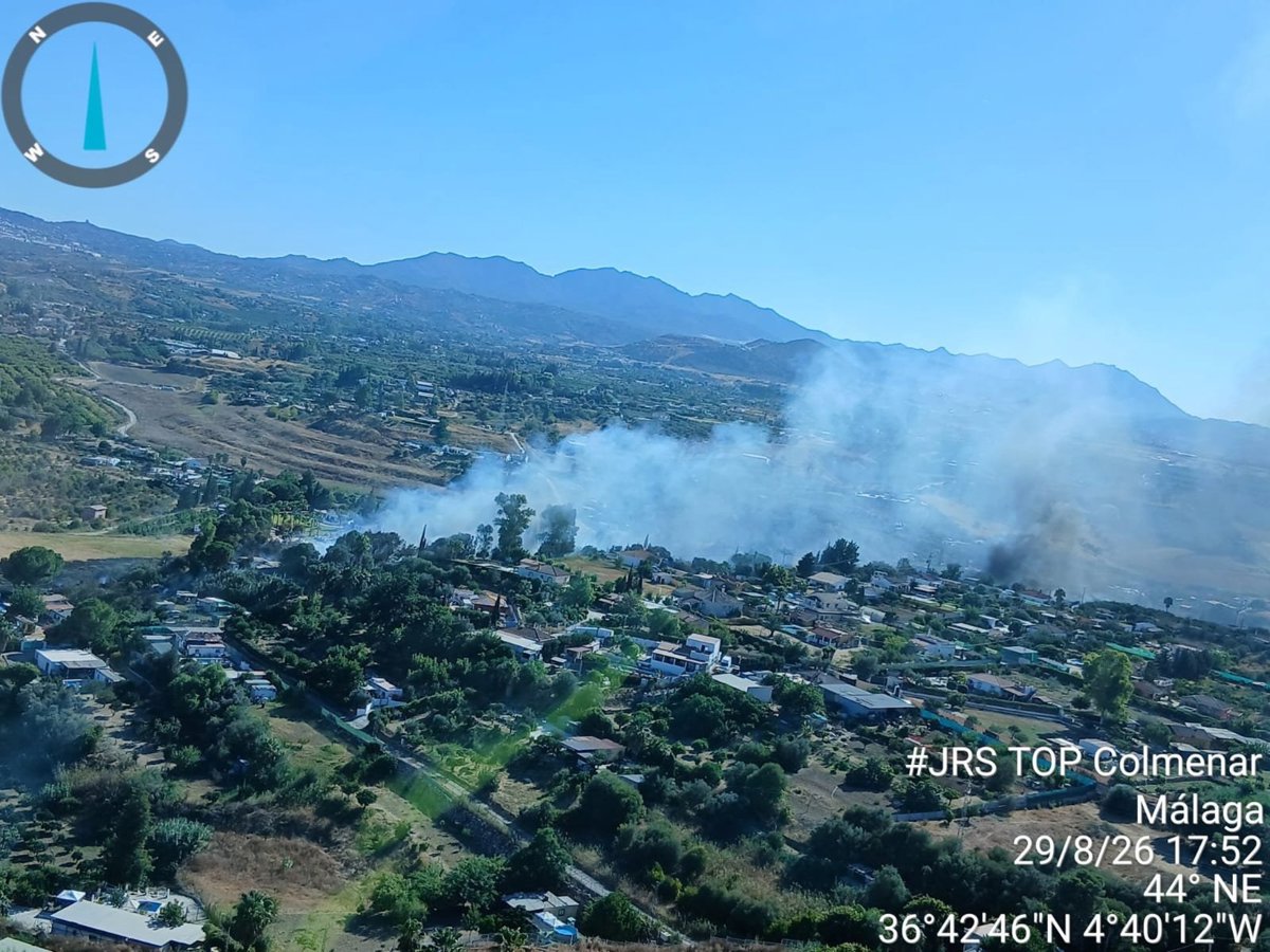 Incendio forestal en Cártama (Málaga) está estabilizado