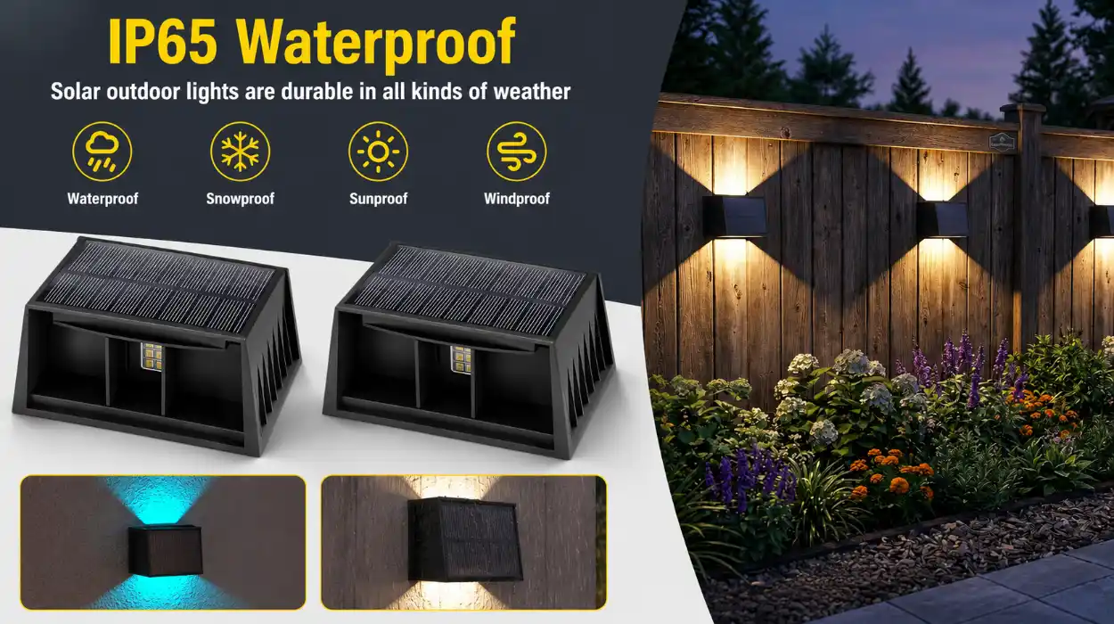 Pack de 2 apliques solares T-SUN RGB para exterior con descuento