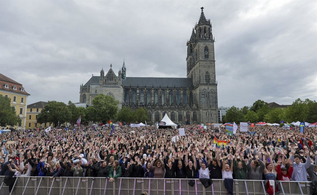 Manifestaciones por la democracia antes de elecciones en Sajonia-Anhalt