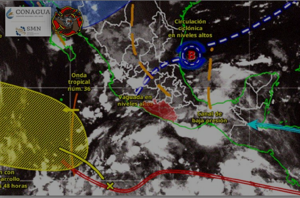 Se prevén lluvias de ligera a fuerte intensidad en regiones de Guerrero