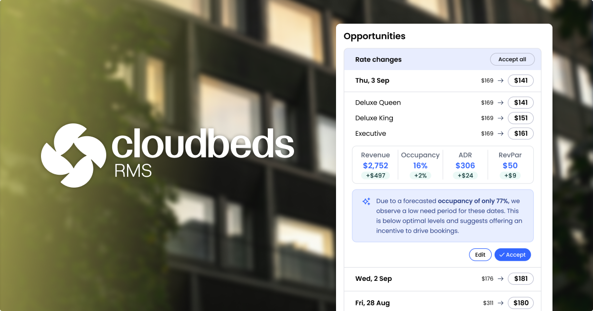 Cloudbeds lanza RMS con inteligencia hotelera basada en datos unificados