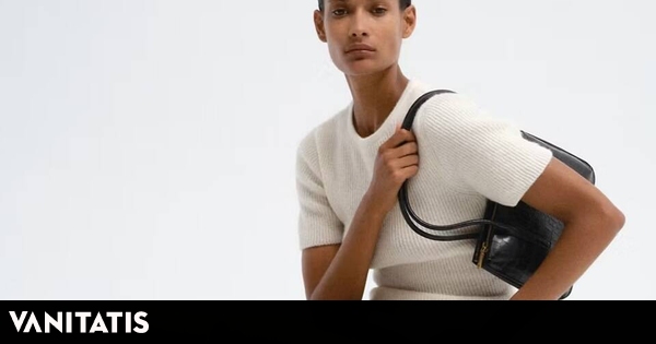 Jersey de Mango para entretiempo con peplum y canalé por menos de 30 euros