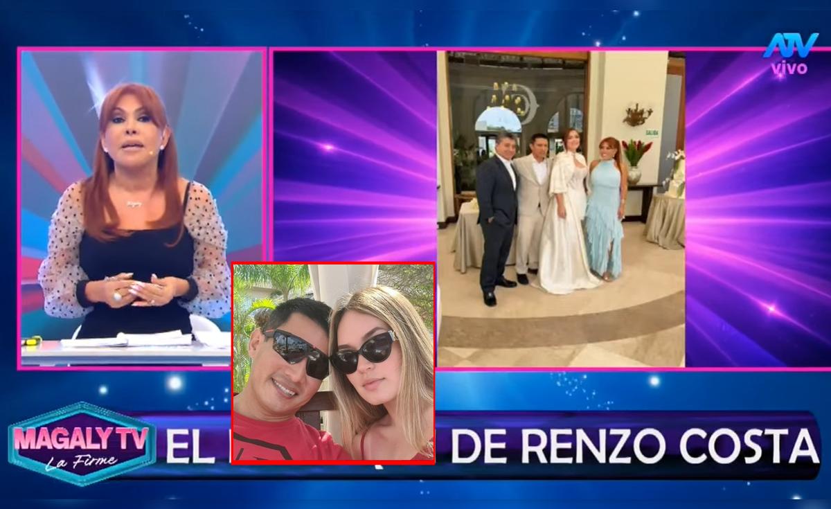 Magaly Medina revela fotos de boda secreta de Renzo Costa con Thalía Alva
