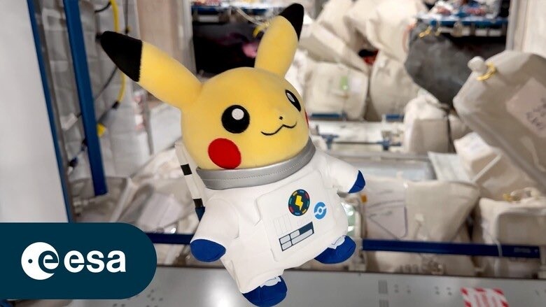 Pikachu visita la Estación Espacial Internacional junto a astronauta de la ESA