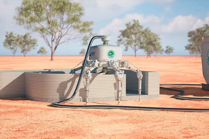 Robot-araña construye casa de 200 m² más rápido que 100 albañiles