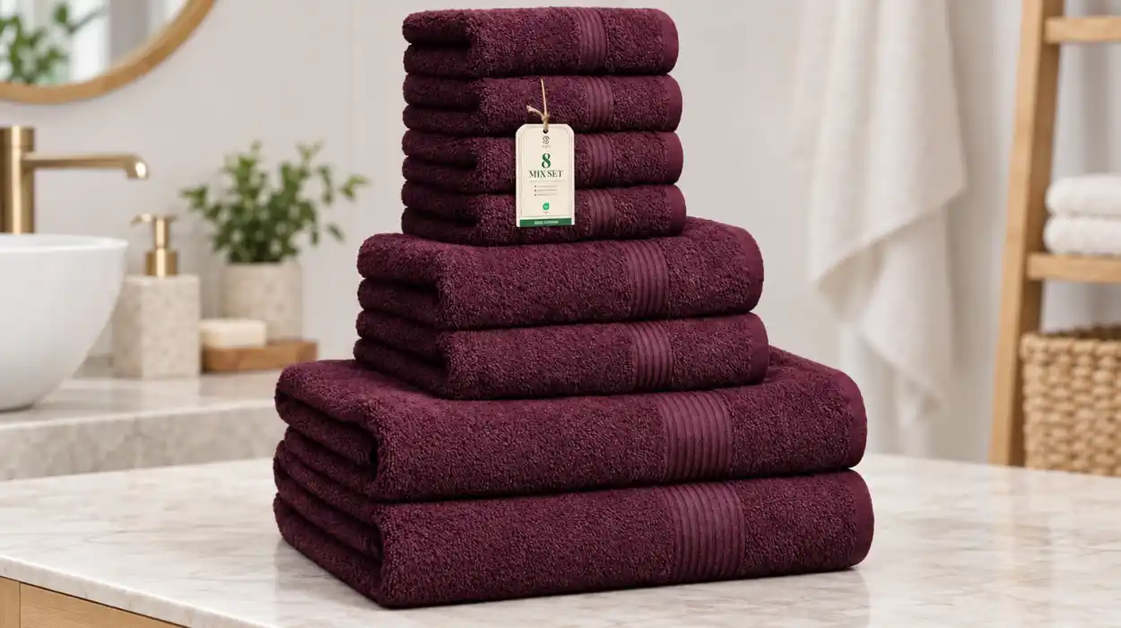 Oferta en set de 8 toallas HomeBurg Luxe de algodón