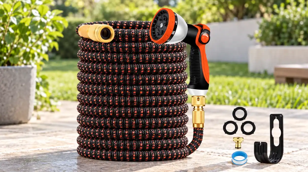 Oferta en manguera extensible Yofidra de 15 m con pistola de riego