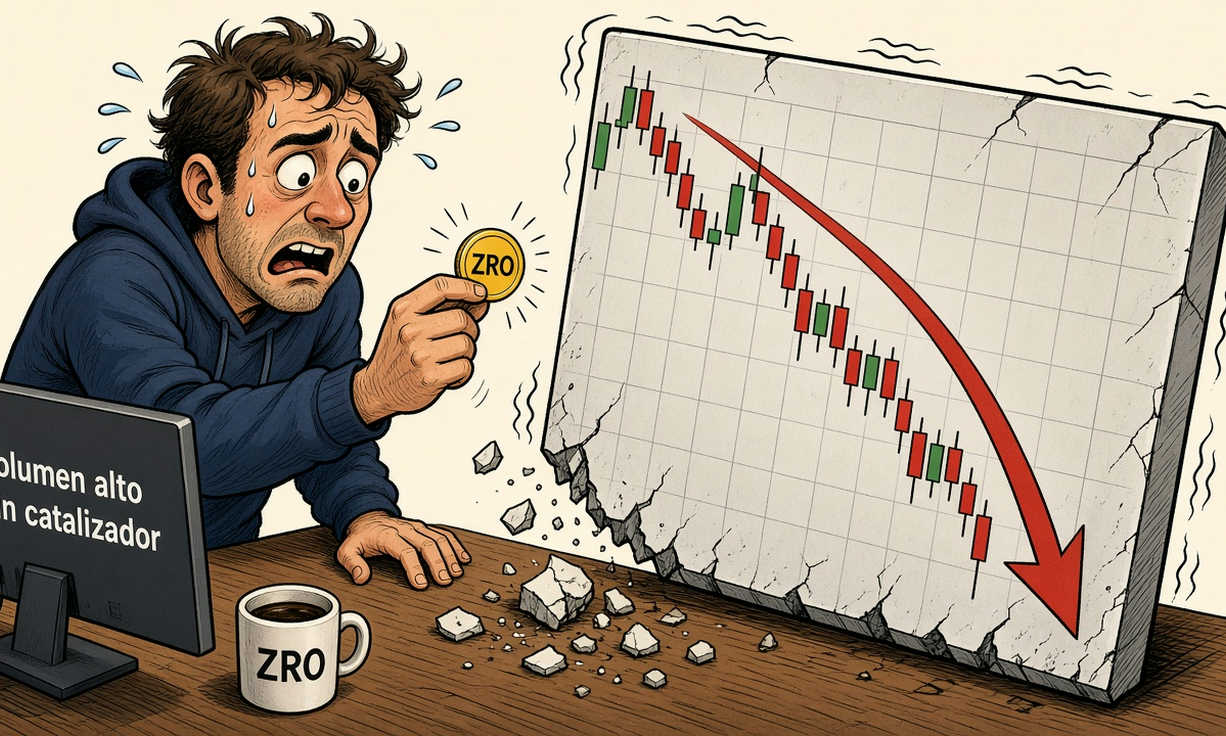 ZRO cae 3.73% y pierde impulso frente a medias cortas el 10 de octubre