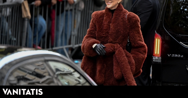 Equipaje de Céline Dion para fin de semana incluye abrigo fluffy y traje gris