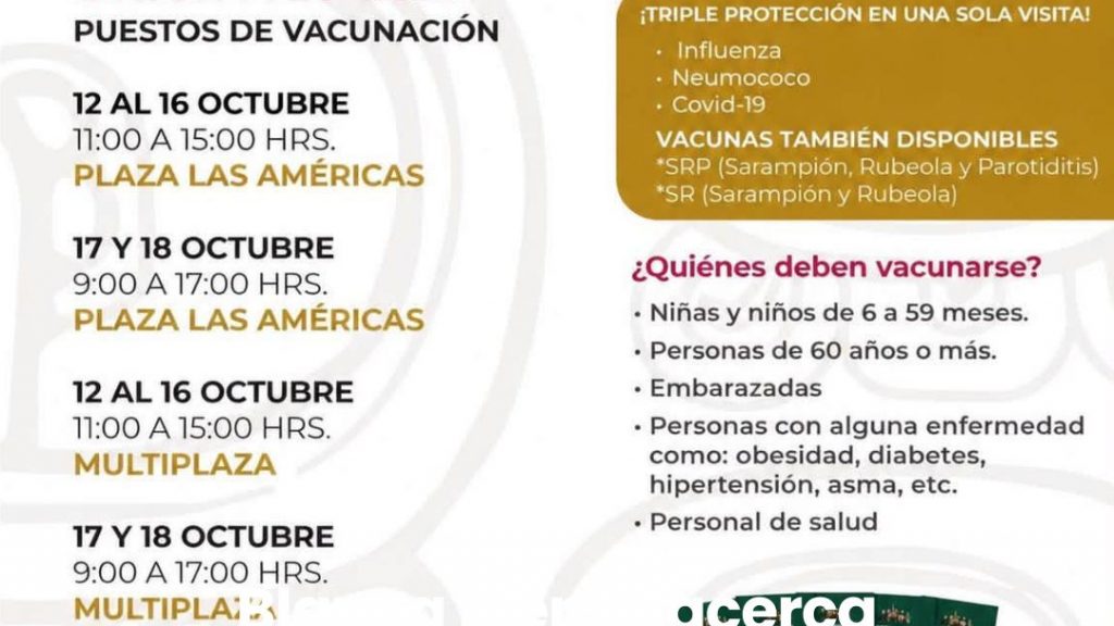 Quintana Roo promueve vacunación gratuita para temporada invernal