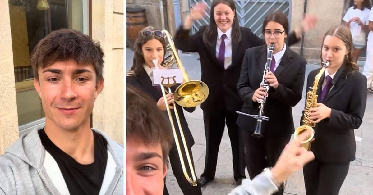 Influencer graba con la Banda de Celanova