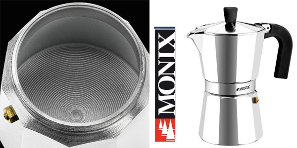 Cafetera de aluminio Monix de 6 tazas con 45% de descuento