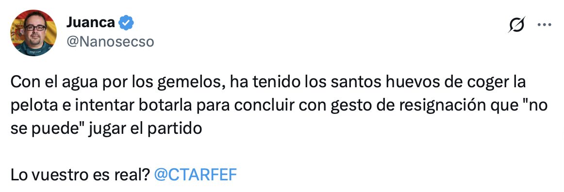 Árbitro: ¿se juega el partido o no?
