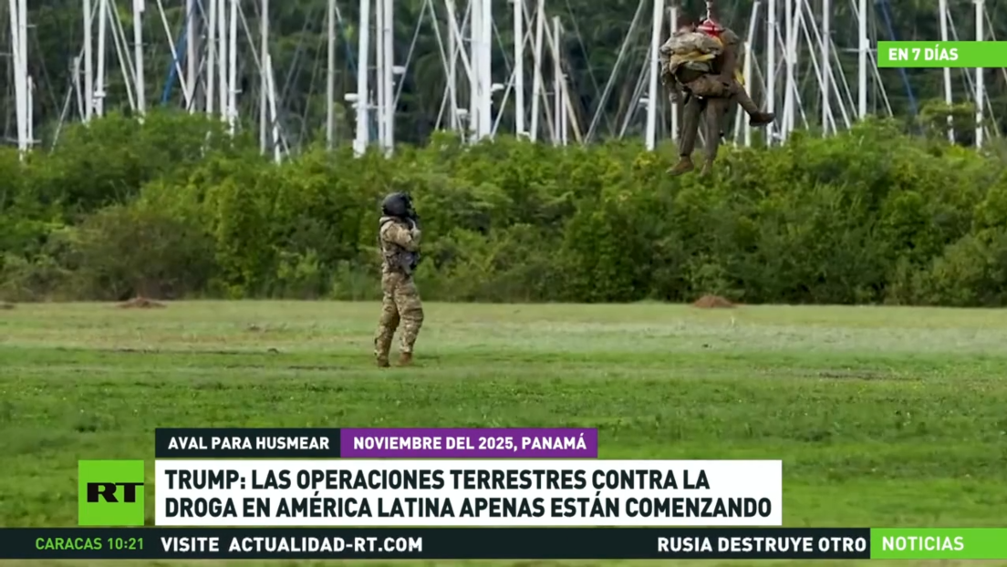 Trump afirma que operaciones terrestres contra droga en América Latina apenas comienzan