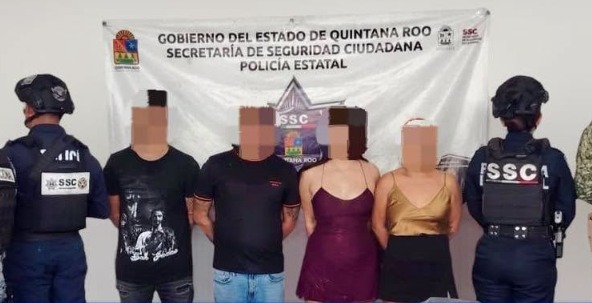 Detienen a cinco personas por presunta droga en Cozumel y Cancún
